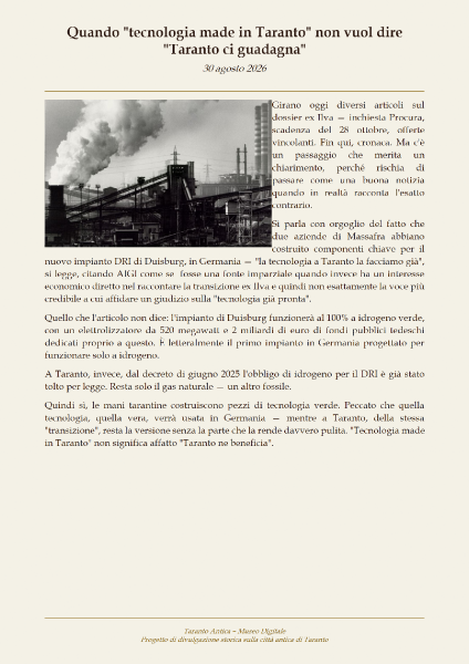 Scheda Tecnologia Taranto