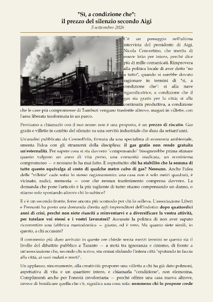 Scheda Il Prezzo del Silenzio