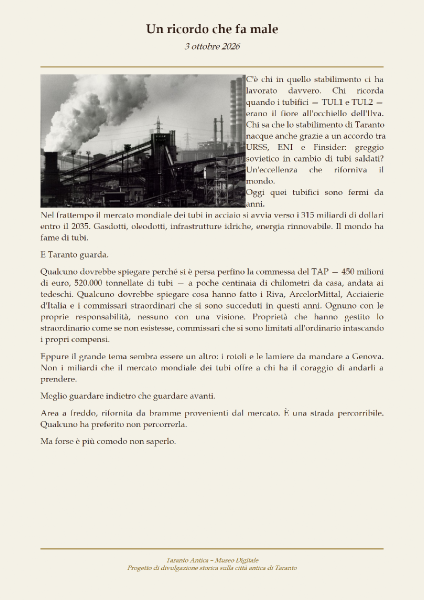 Scheda Un ricordo che fa male